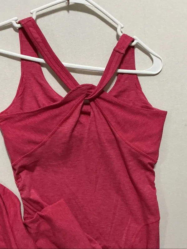 Athleta Raspberry Pink Cross-Back Tank Chemise - Image 6
