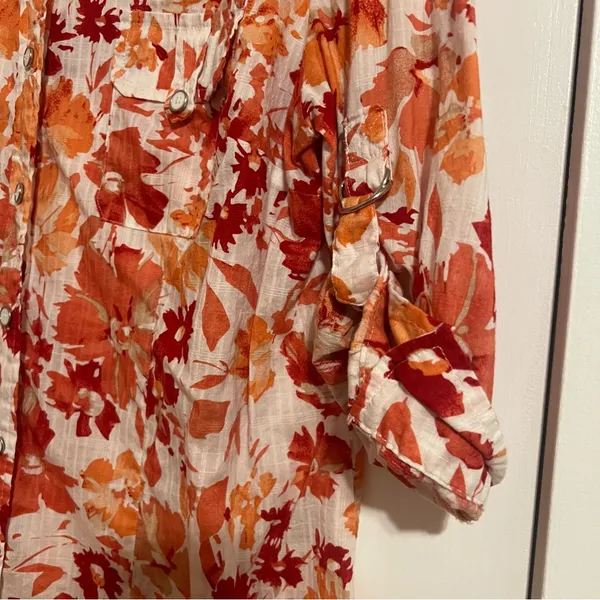 #116 Karen Scott Cotton Button Up Blouse Xl - Image 4