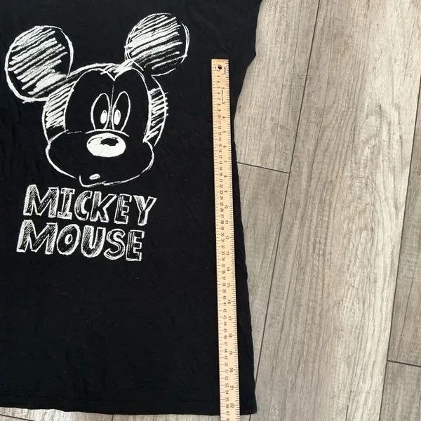 Disney Mickey Mouse Black Tunic‎ Top Womens L/XL Lace Back Detail - Image 5