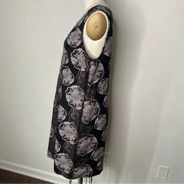 212 Collection Linen Cotton Floral Shift Dress Sz 14 - Image 4