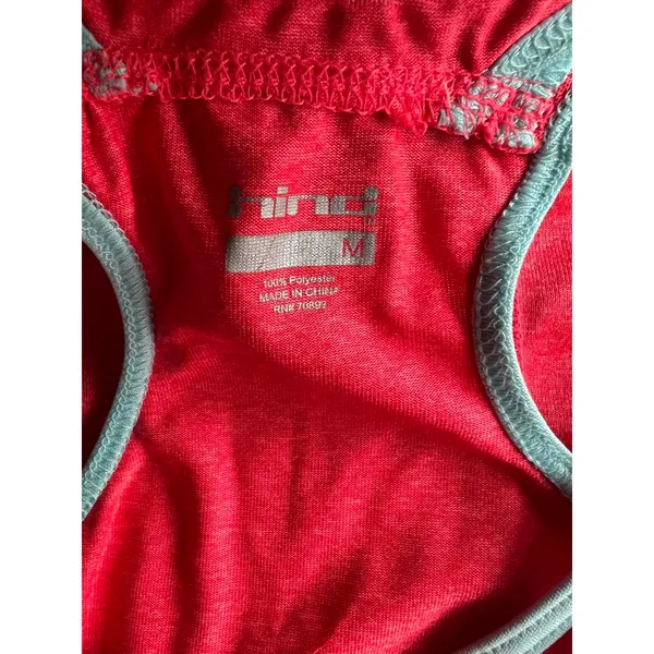 Hind Women's Athletic Tank Top Medium Red with Light Blue Trim - Image 7