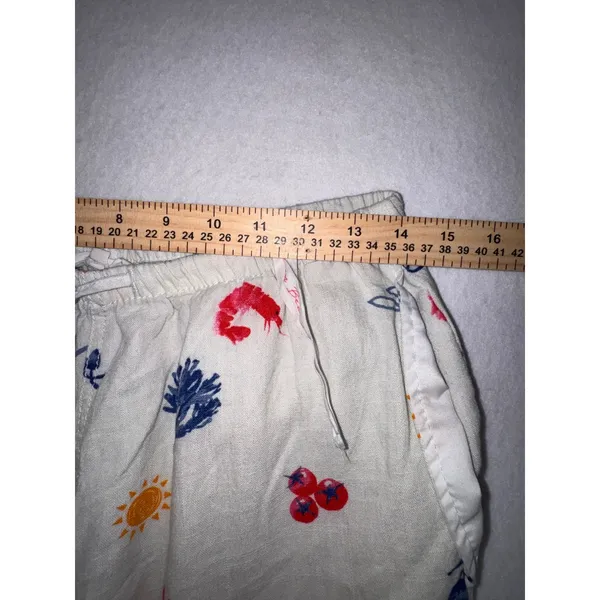Angel Kiss Womens Coastal Lobster Print Wide Leg‎ Beach Pants White Medium - Image 7