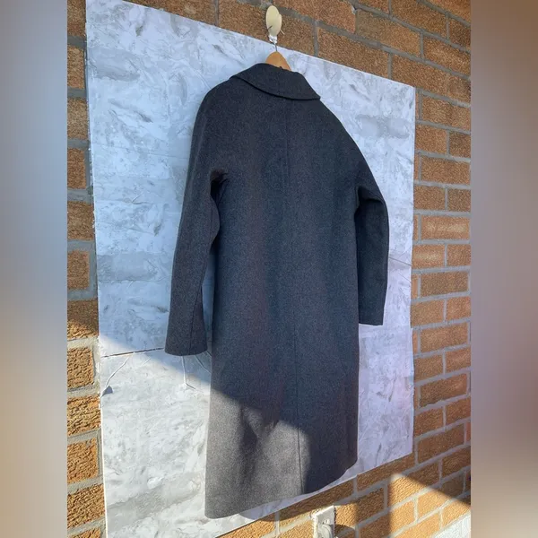 Quince Grey Italian Wool Coat XS | Minimalist Capsule Wardrobe - Image 11