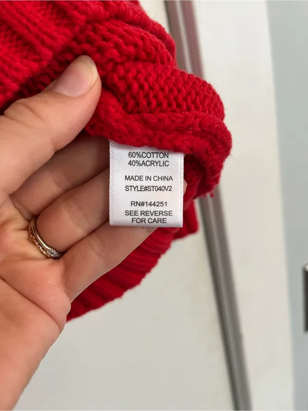 Sincerely Jules Red Crewneck Sweater with White Bow Christmas holiday valentine - Image 3