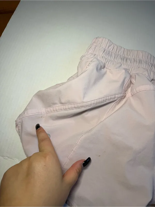 Lululemon Baby Pink Tracker Shorts 5" - Image 4