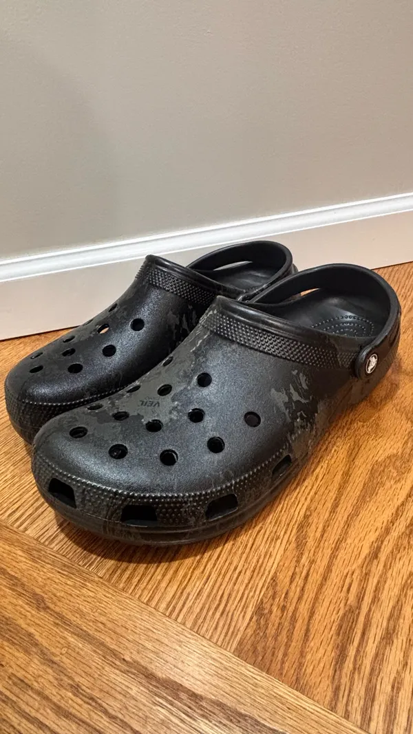 Authentic NEW Crocs Classic Veil Camo Tac Black Men Clog 209359-001 Sz M12 - Image 8
