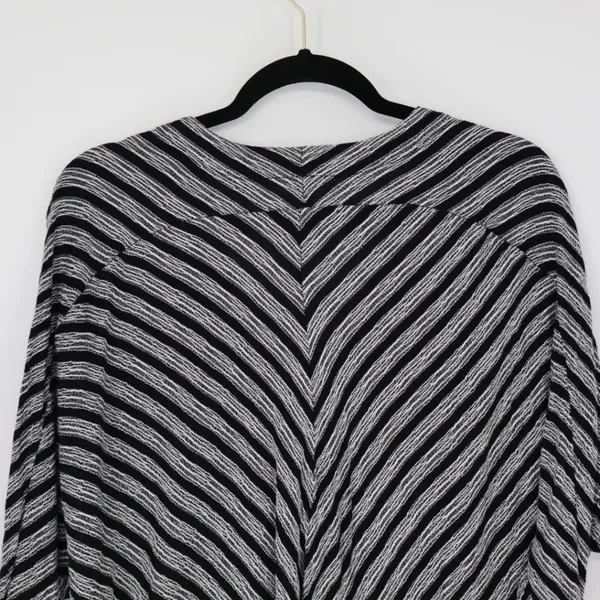Free People‎ Morning Black White Stripe Small V Neck Dolman Tie Sleeve Top Boho - Image 11