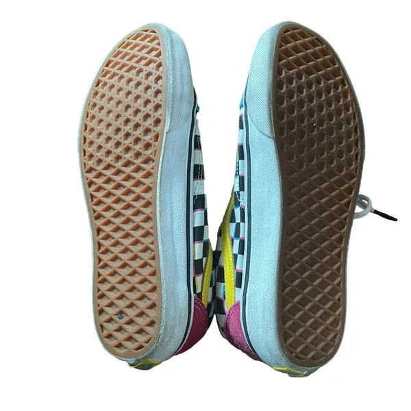Vans Off the Wall Old Skool Crazy Check Neon Sneakers Mens 6.5 Womens 8 - Image 15