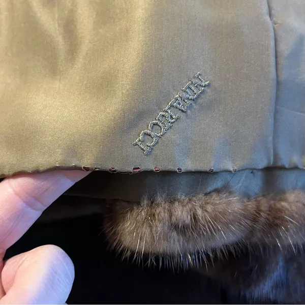 Vintage Nina Ricci Natural Female Let Out Mink Fur Coat Size M Genuine Womens - Image 14