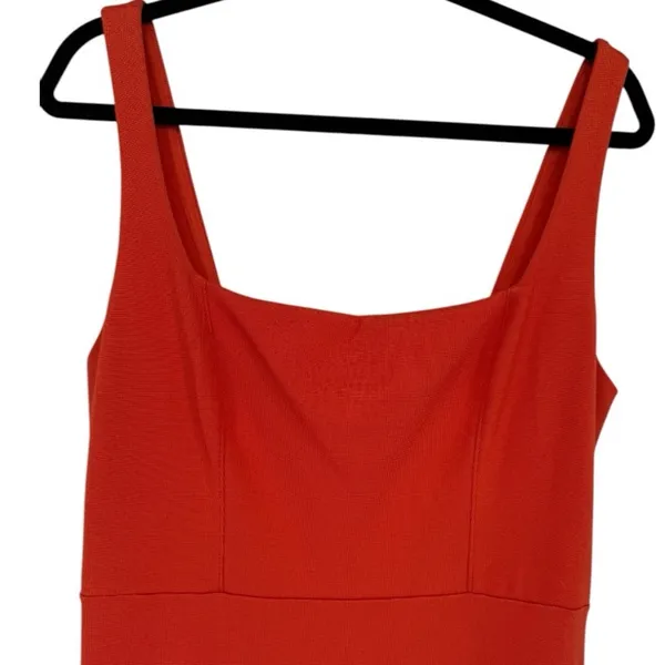 NWT‎ Anthropologie Ariana Square Neck Asymmetrical Ruffle Hem Tank Dress Medium - Image 7