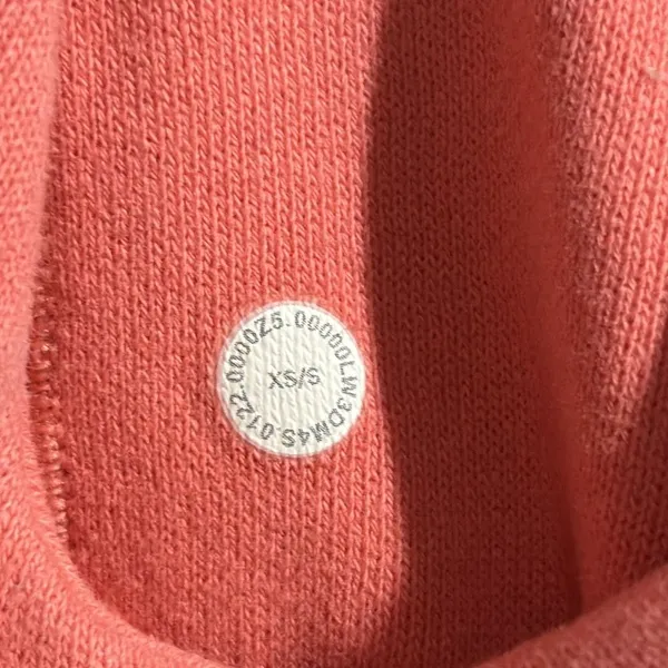 Lululemon Scuba Oversized Half Zip Hoodie Cotton Terry Raspberry Cream Size XS/S - Image 7