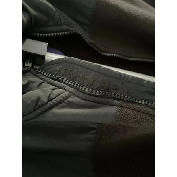 Aeropostale Y2K women's‎ Black fleece jacket size XL - Image 7