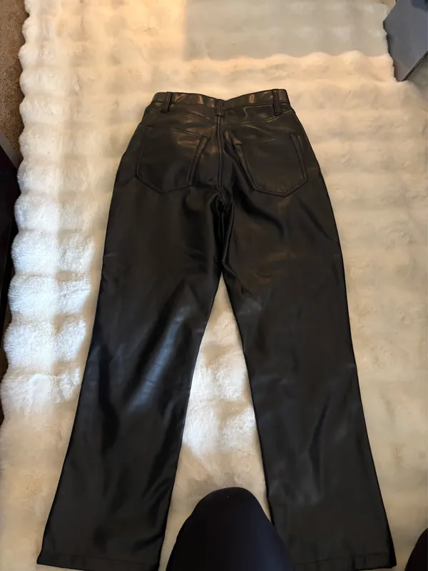 Abercrombie Leather Vegan Pants Straight - Image 3