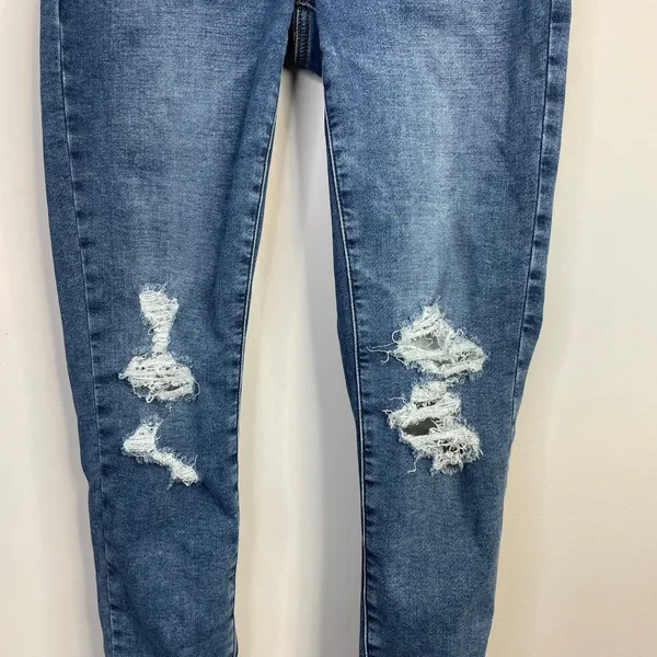 American Eagle Hi Rise Jeggings Distressed Thrashed Skinny Ankle Jeans womens 8 - Image 5