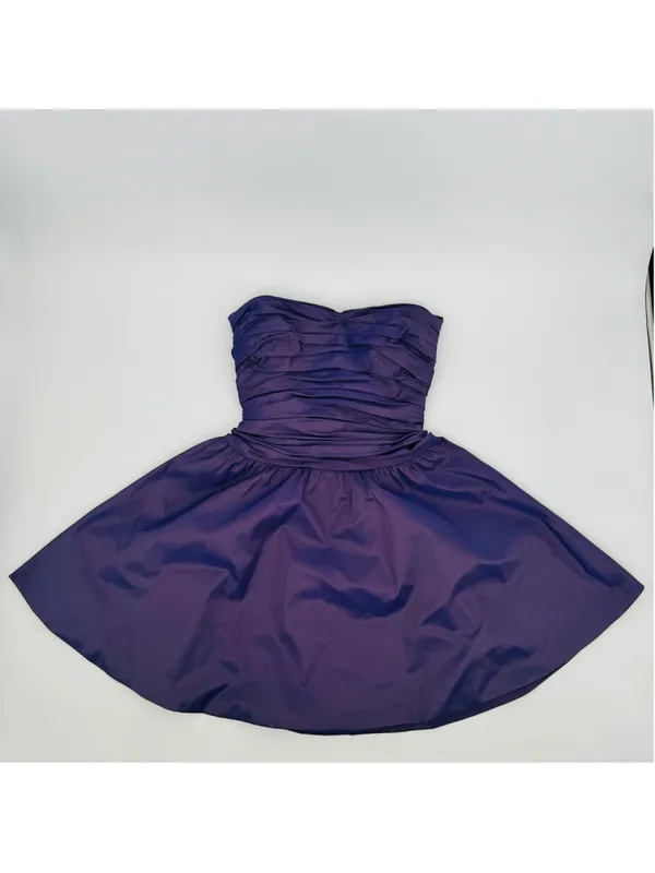 Tadashi Shoji Strapless Mini Dress Purple Size 0 Vintage 90’s Irridescent - Image 4