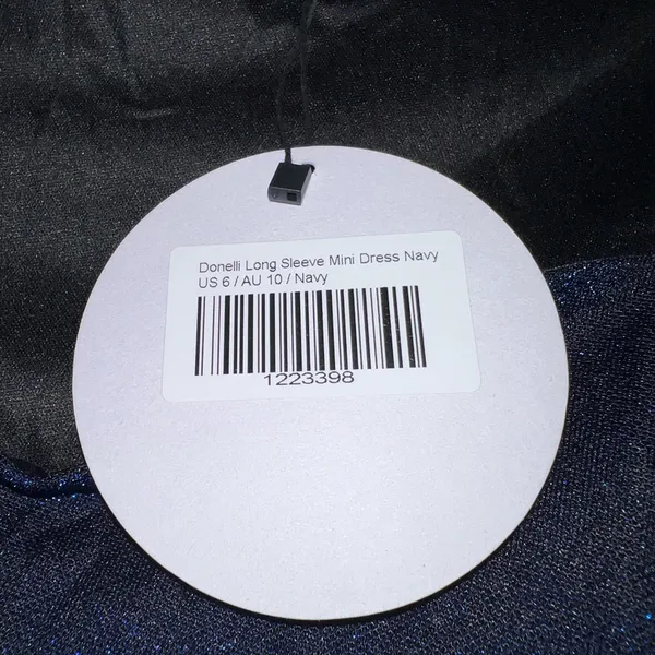Princess Polly Donelli Long Sleeve Mini Dress in Navy Size 6 New with tags - Image 11