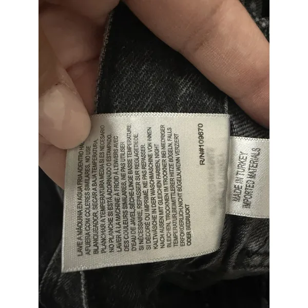 AGOLDE Cooper Cargo Straight Jean Faded Black Size‎ 25 Edgy Modern Classic - Image 7