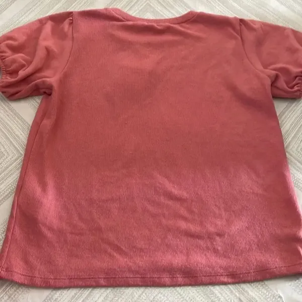 Zara Women’s Peach/Pink Short-sleeve Sweater - Image 6