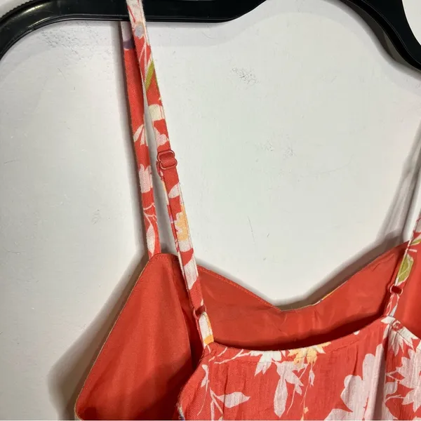 LC Lauren Conrad‎ floral sundress coral women’s size 4 adjustable straps - Image 4