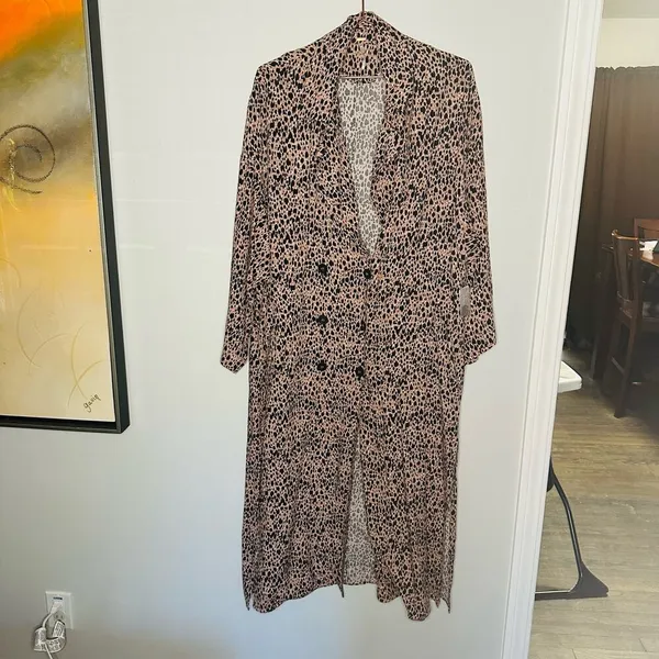 NWT Free People Daria Lepoard Cheetah Print Dress Duster Jacket Size Small - Image 2