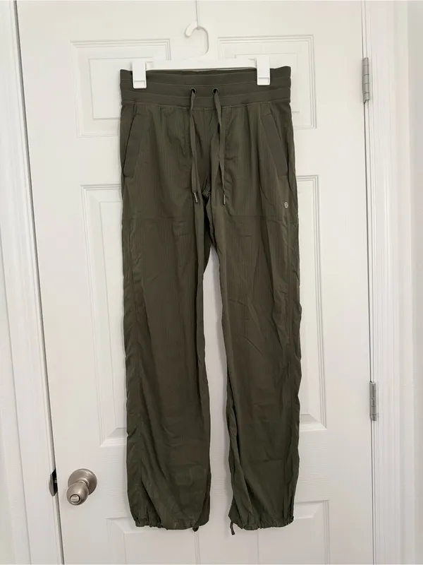 Lululemon Dance Studio Mid-Rise Pant Full Length Army Green Size 6 - Image 4