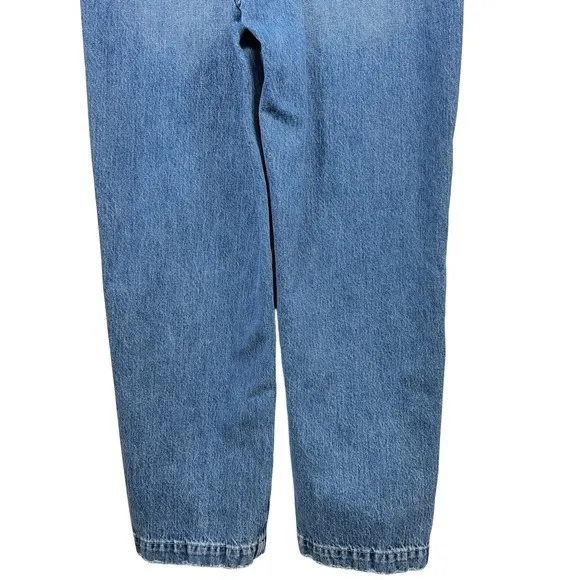 Madewell‎ Straight-Leg Jean Overalls XXS Hickory Wash Faded Denim Cropped Length - Image 15