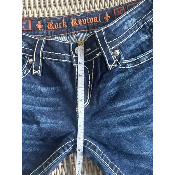 Rock Revival Y2K Eva Relaxed‎ Bootcut Jeans 30 vintage layered grunge flare - Image 7