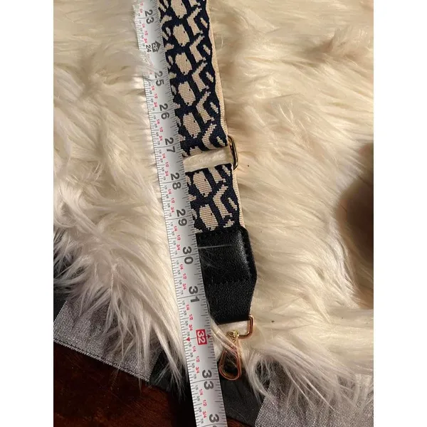 Stylish Adjustable Bag Strap with Gold Accents Blue - Image 4
