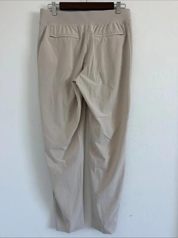 Athleta Brooklyn Ankle Pants Beige Stretch Travel Pull On Size 6 19867 - Image 3