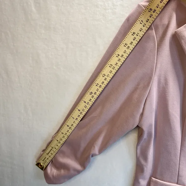 women's casual, pink, three-quarter sleeve‎ blazer cardigan - Image 7