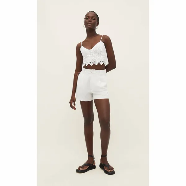 Stradivarius White High Waist Women's Shorts - Image 2
