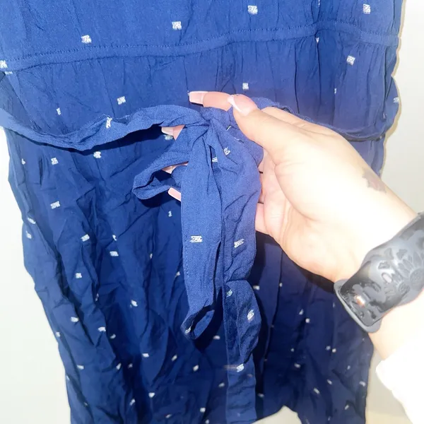 Old Navy onox Jan navy dot tank mini belted women’s summer keyhole back dress - Image 4