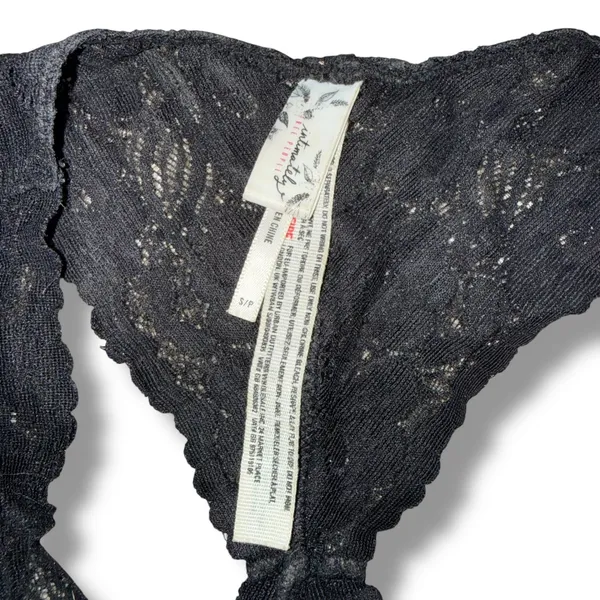 Free People Adella Bralette Women‎ S/P Black Excellent Lace Racerback Bra - Image 2