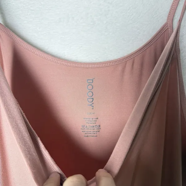 Boody Goodnight Sleep Cami Pajama Tank Top Bamboo Pink Women' Size S - Image 4