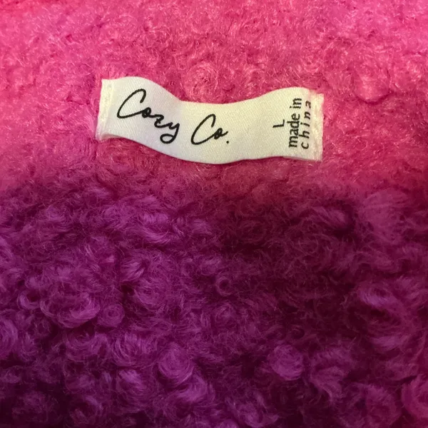 Cozy Casual Cozy Co. Alexandria Fleece Teddy Pea Coat Hot Pink Jacket - Image 2