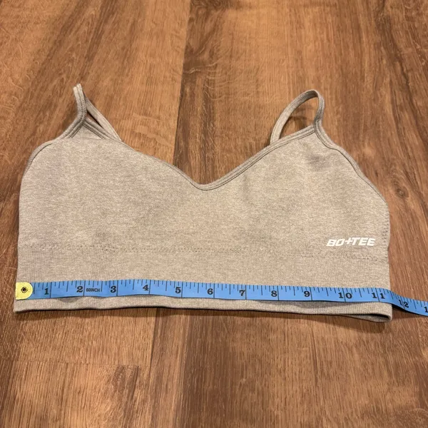 Bo+Tee Womens Gray 2PC Seamless Sports Bra Legging Yoga Pant Set XS/Small - Image 9