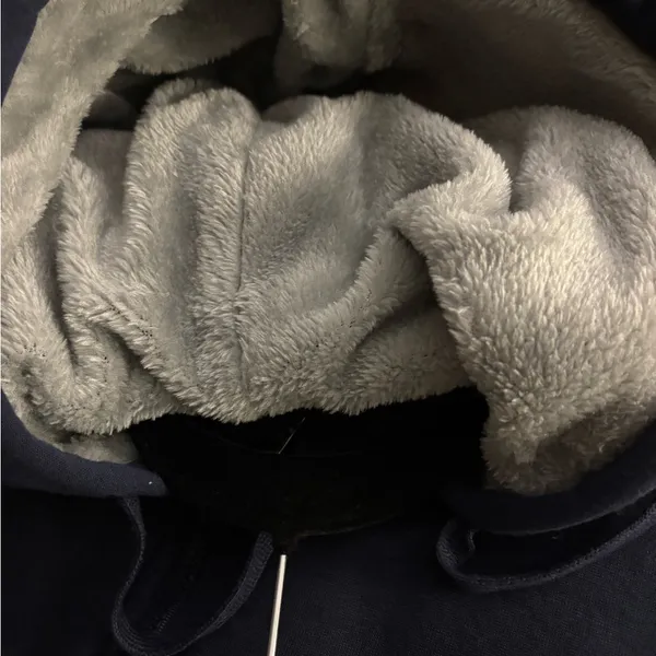Cowboys Navy and Gray Full Zip Jacket Drawstring Hoodie Size M - Image 12