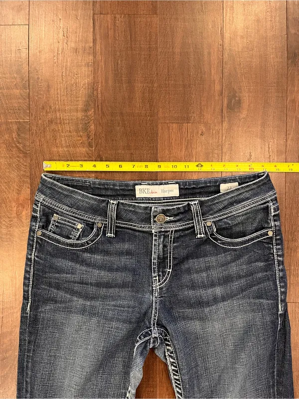 Buckle BKE Jeans Women's Blue Denim Harper Skinny Pants Size 33 33x30 Dark Wash - Image 3