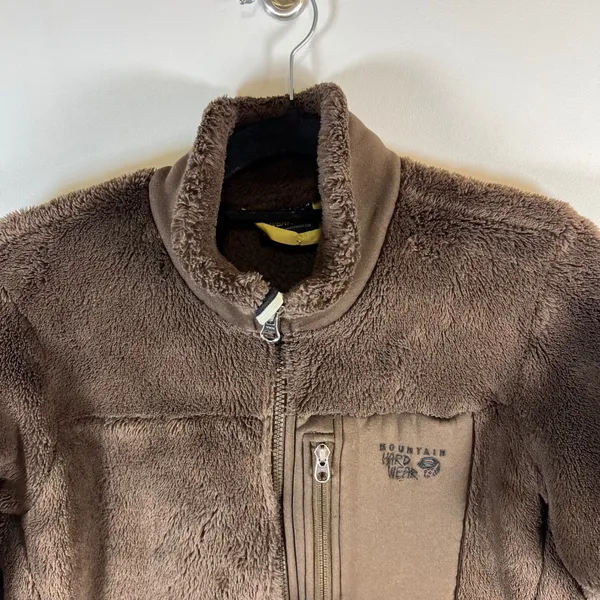 Mountain Hardwear Fleece Jacket Women's M Brown Zip Up Sherpa‎ Cozy Outdoor - Image 2