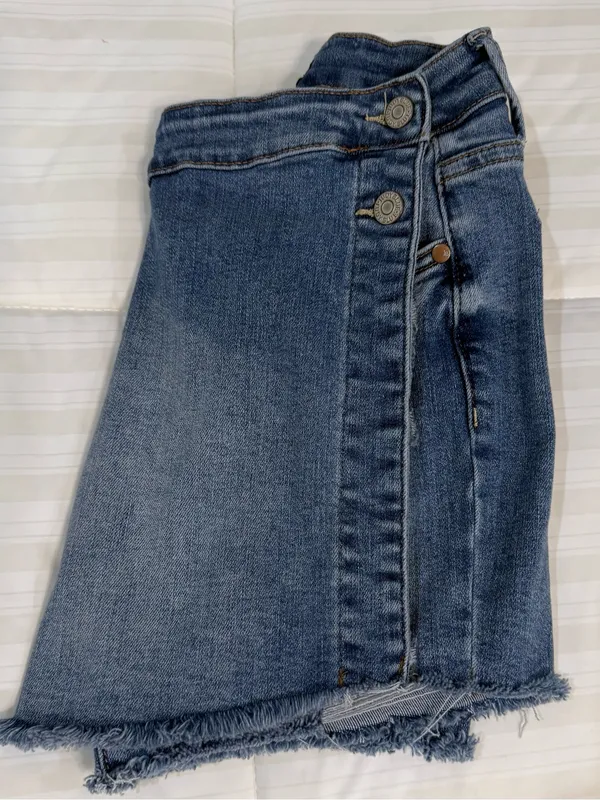 Judy Blue Dark Blue Distressed Denim Skort Size Small - Image 8