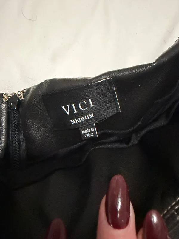 VICI Leather Skirt Black - Image 3