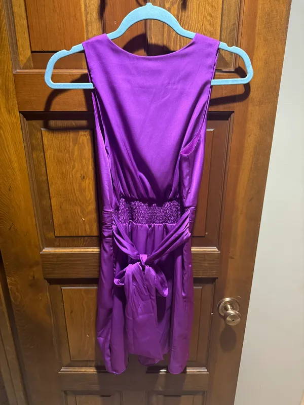 DO+BE silky purple dress - Image 3