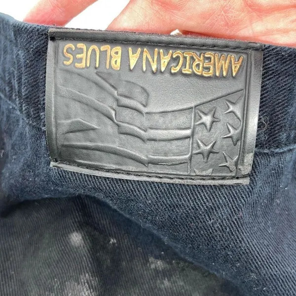 Americana Blues Womens Button Front Denim‎ Jean Trucker Jacket Black Size XL - Image 5