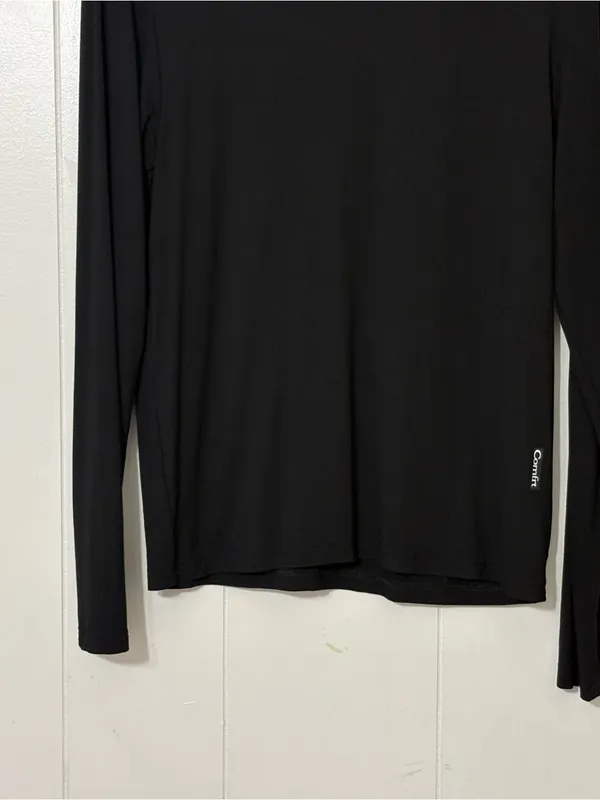 Comfrt Cloud Lounge Long Sleeve Tee Black Size XS Soft Stretch Athleisure - Image 5