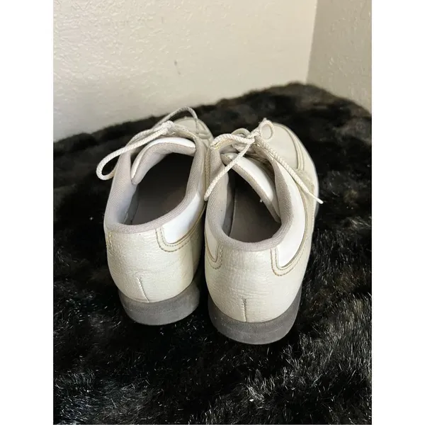 Footjoy GreenJoys Women’s Golf Shoes Size 8.5 White Gray Leather 48704 - Image 4
