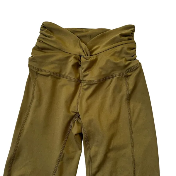 Free People Greenish Yellow Mid Rise Leggings Women's Size XS | 70-1 - Image 3
