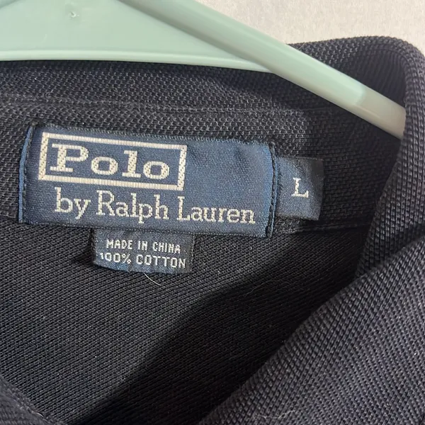 Polo by Ralph Lauren 100% cotton western pearl snap women’s size large in black - Image 2