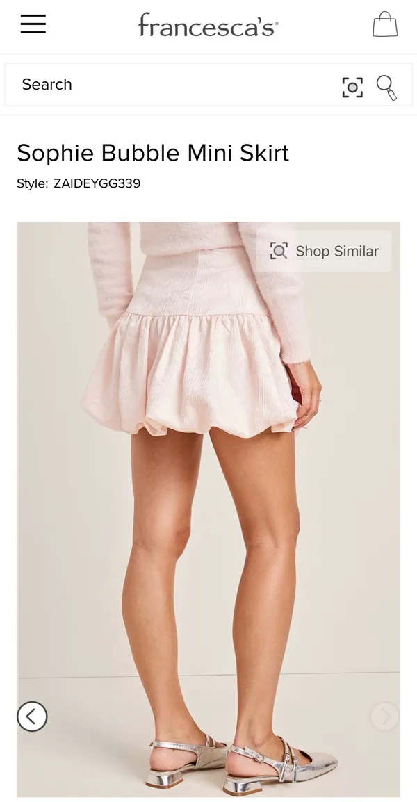 Francesca's Pink Bubble Skirt - Image 2
