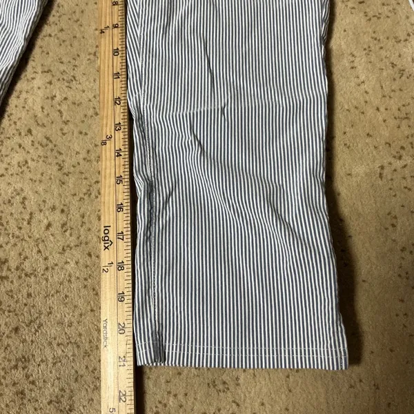 Mario Serrani Fisherman Nautical Striped Pull On Pants Womens Large Blue White‎ - Image 2