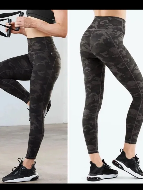 FABLETICS "Powerhold" Charcoal Black Camo Athletic Leggings SZ large $ 84.95 - Image 9